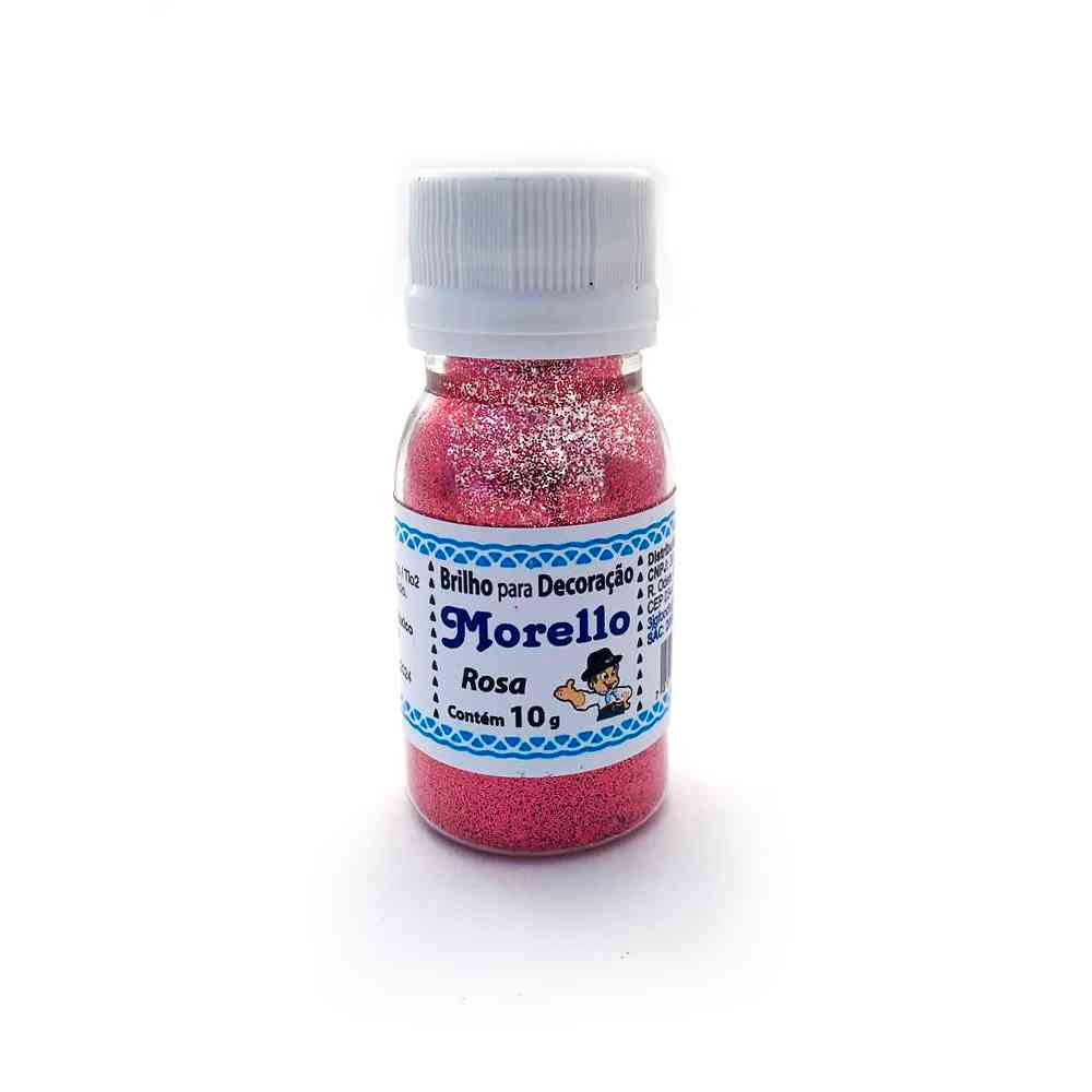 Imagem de Brilho Glitter para Decoração Rosa 10g - MORELLO